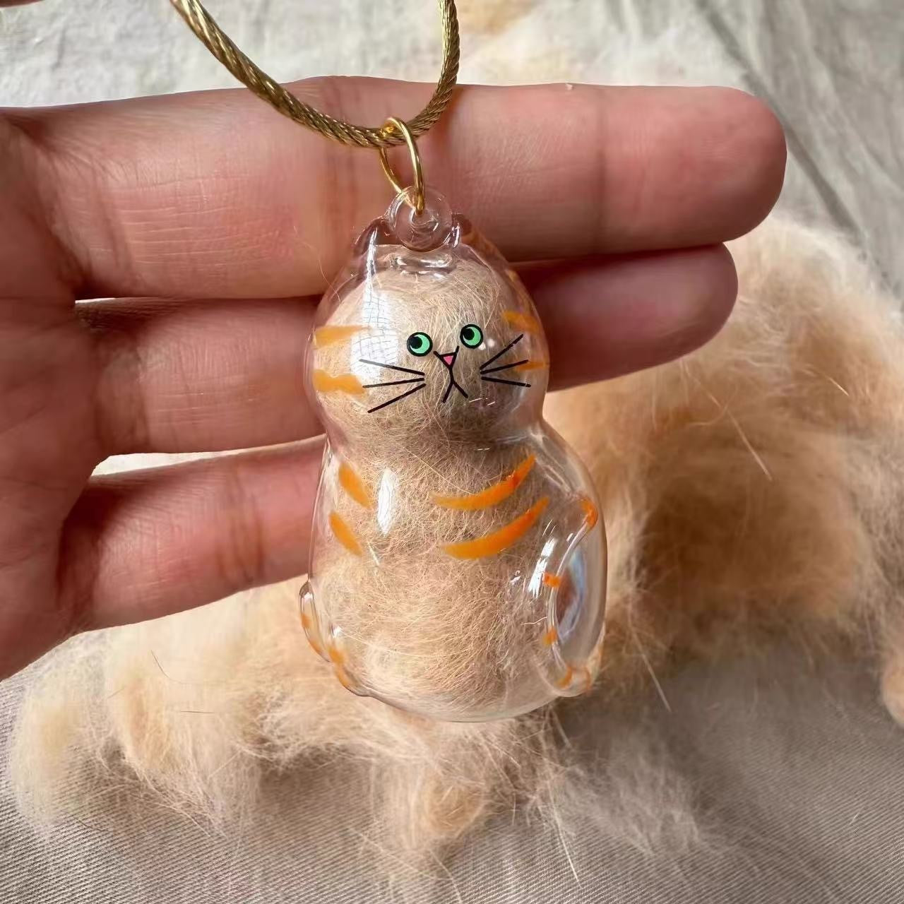Transparent Cat or Dog Hair Keychain/Ornament